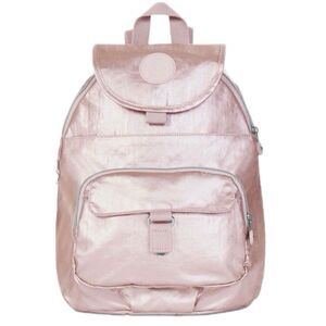 Kipling Metallic Rose Gold Durable Nylon Water Resistant Queenie Small Backpack